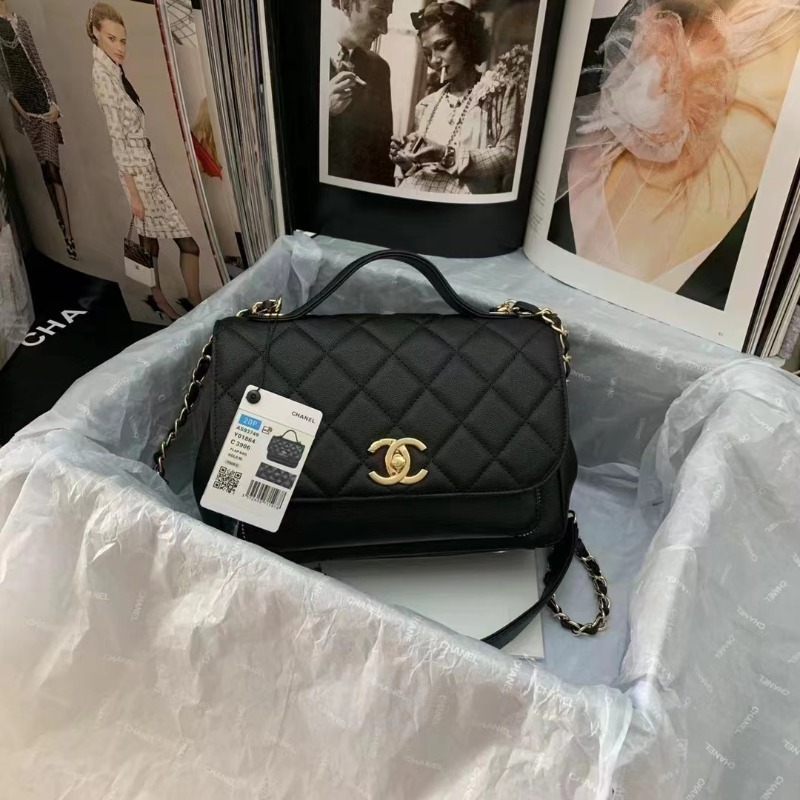 CHANEL 샤넬 비즈니스 어피니티 탑 클래식플랩 핸들백
