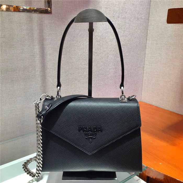 Prada 프라다 모노크롬 사피아노 가죽백