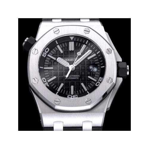 Audemars Piguet 오데마피게 신형 다이버 시스루백 모델!! 로얄오크 오프쇼어15703ST.OO.A002CA.01 블랙 와플 다이얼 오토매틱 무브먼트 aud0250 - Audemars Piguet Royal Oak Offshore Diver New Update ! 1:1 Best Edition Black Waffle Dial High Quilty Automatic Movement
