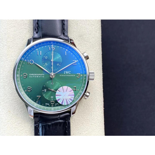 IWC 아이더블유씨 포르투기저 크로노 화이트골드 그린다이얼