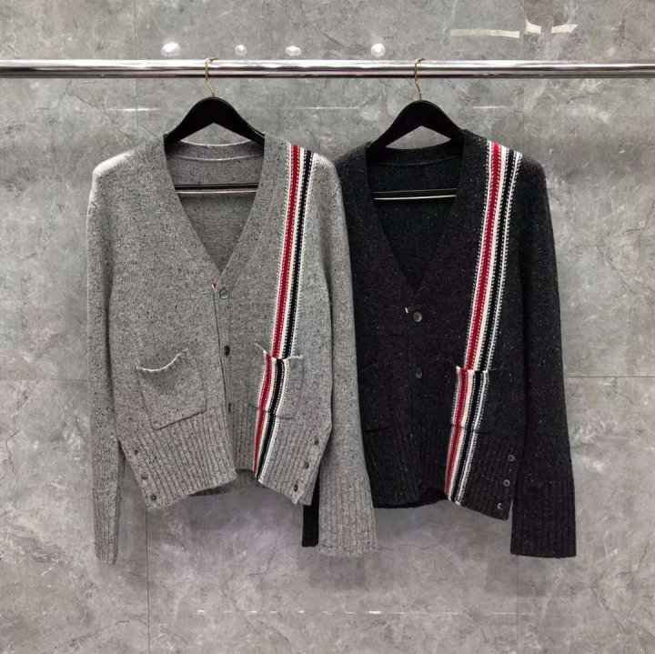 Thom Browne 톰브라운 인타르시아 스트라이프 트위드 가디건