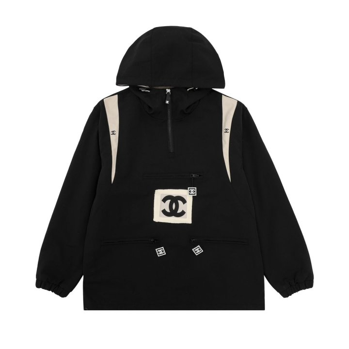 CHANEL 샤넬 시그니처 나일론 아노락 자켓